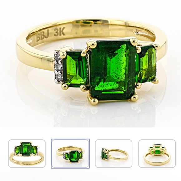 Green Chrome Diopside 3k Gold Ring 1.69ctw - Picture 2 of 8